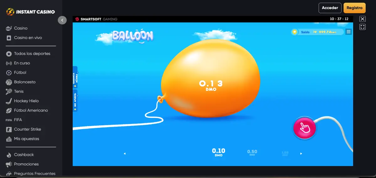 Configuración de auto cash-out en Balloon