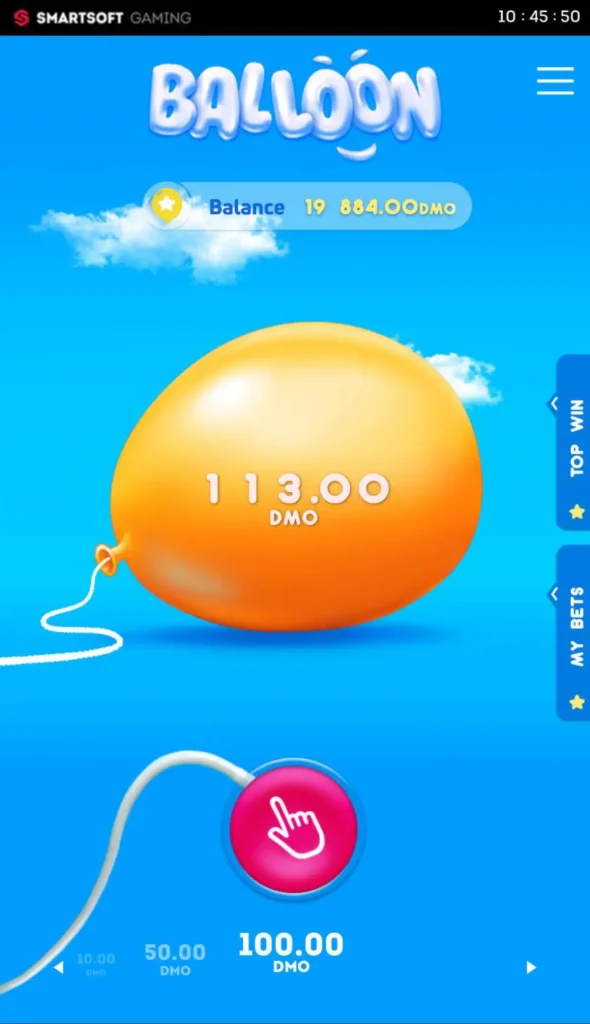 Modo demo de Balloon — créditos virtuales sin riesgo
