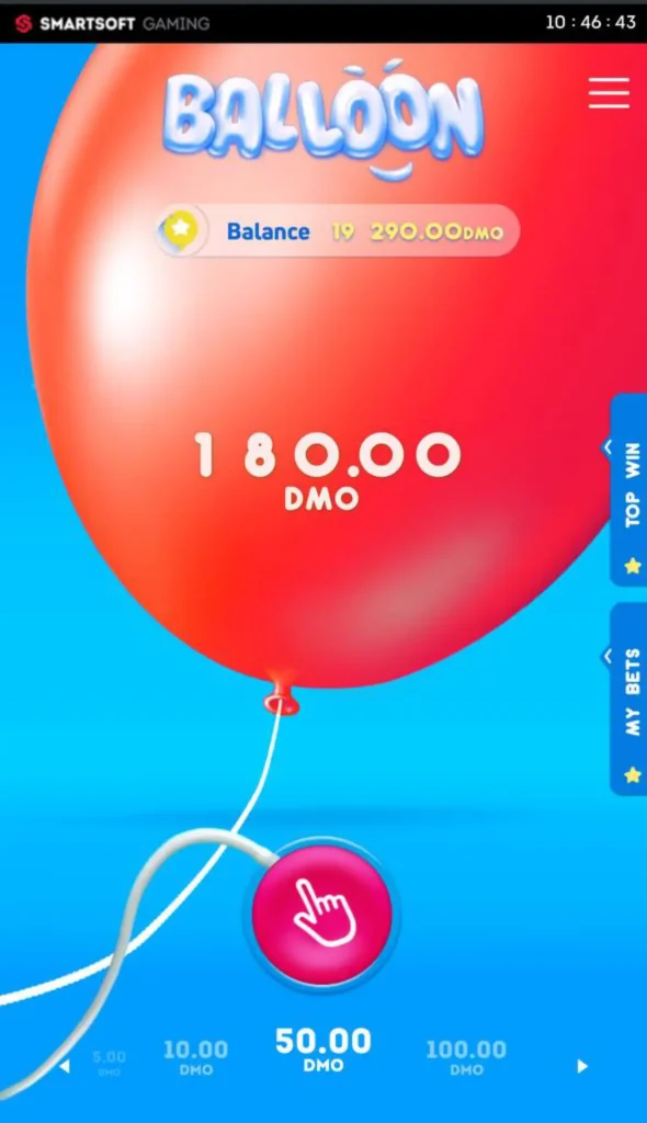 Balloon ejecutándose en celular Android